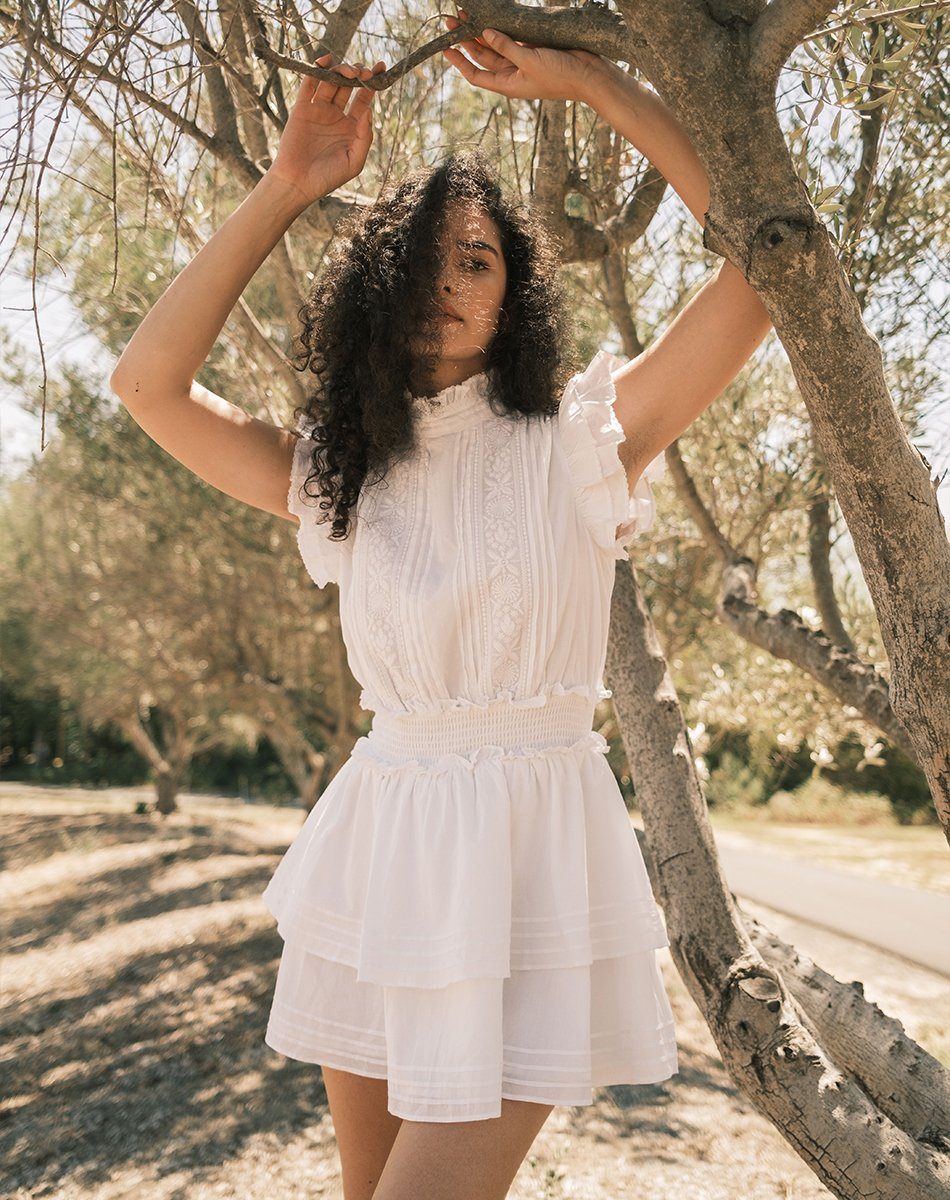 Shop the Versailles Mini Dress White ...